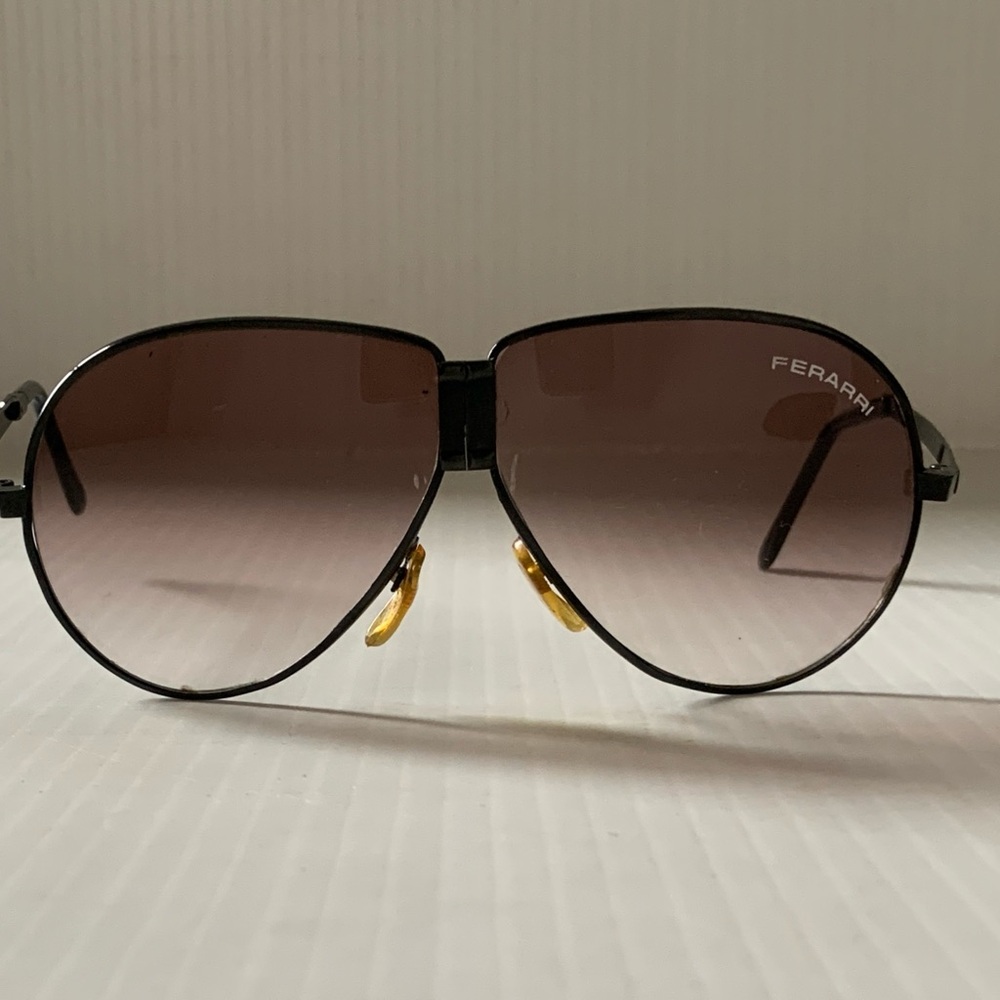Vintage 80s Ferrari Folding Aviator Racing Sunglasses